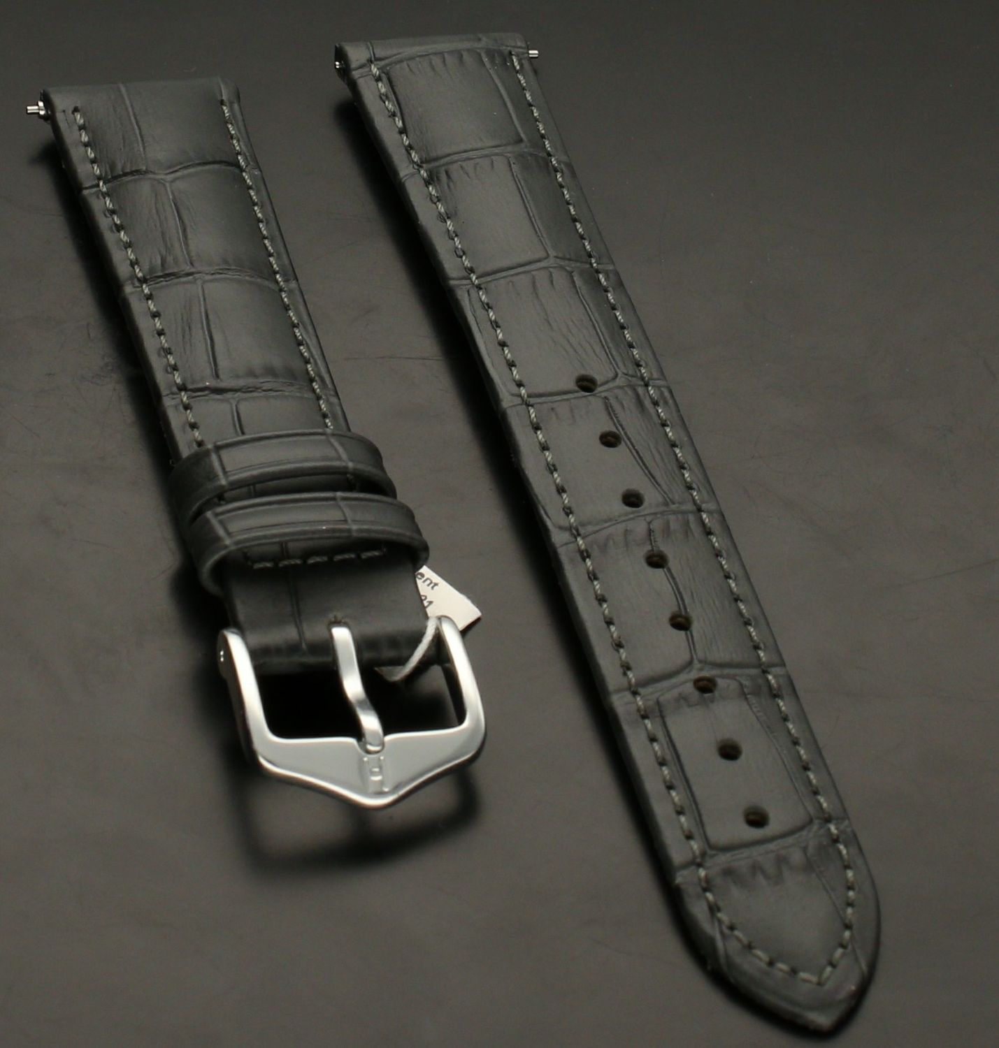 Pasek Skórzany do Zegarka Szary Duke 18mm HIRSCH 01028030-2-18 L.jpg